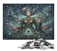 Zodiac Libra 500 Piece Wooden Jigsaw Puzzle,Educational Toy,Stress Relief,Gift Idea Dreamy,Impossible Challenge,Wood,Adults & Kids 14+,Home Wall Decor (52x38cm)