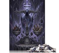 Zodiac Libra 500 Piece Wooden Jigsaw Puzzle,Wood,Impossible Challenge,Educational Toy Mysterious Gothic,Home Wall Decor,Gift Idea,Adults & Kids 14+,Stress Relief (52x38cm)