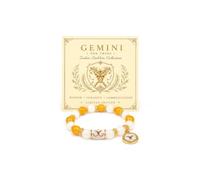 Zodiac Limited Edition Collection Bracelet For Women, 12 Zodiac Signs Natural Stone Crystal Colorful Beaded with Astrology Sign Charms Elastic Stretch Adjustable Birthday Statement Gift Jewelry