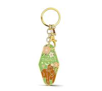 Zodiac Motel Keychain Boho Vintage Hotel Keychain Purse Bag Charms for Handbags Cute Car Keys Accessories Gifts for Women, Taurus, Large