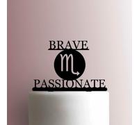 Zodiac ? Scorpio Characteristics Acrylic Cake Topper 3mm Thick Premium Laser Cut Cake Decoration for Birthday, Wedding, Baby Shower & Party Cakes Durable Reusable