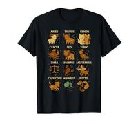 Zodiac Sign Animals Chart - Cute Astrology Constellations T-Shirt