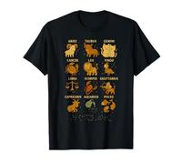 Zodiac Sign Animals Chart - Cute Astrology Constellations T-Shirt