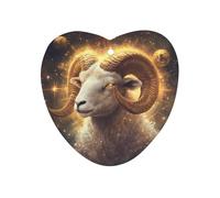 Zodiac Sign Aries Golden Car Air Freshener Ocean Scent Long Lasting Tablets for Auto Hanging Fragrance