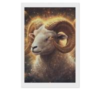 Zodiac Sign Aries Golden Funny Adult Diamond Art Painting Kits Personalised Drill Craft Picture Wall Decor