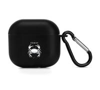 Zodiac Sign C-ancer Compatible with Airpods 4 Case TPU Scratch-Resistant Drop-Proof Protective Cover with Keychain