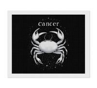 Zodiac Sign C-ancer Diamond DIY Painting Kits Horizontal Round Full Drill Digital Art Craft for Home Office Wall Decor 16"x20"
