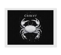 Zodiac Sign C-ancer Diamond DIY Painting Kits Horizontal Round Full Drill Digital Art Craft for Home Office Wall Decor 12"x16"