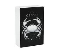 Zodiac Sign C-ancer Funny Cigarette Case Lightweight Cigarettes Holder Box with Spring Closure