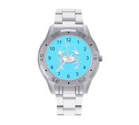 Zodiac Sign C-ancer Men's Wrist Watches Stainless Steel Strap Business Quartz Watch for Daily Wear