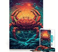 Zodiac Sign Cancer Jigsaw Puzzles for Teenagers 1000 Mental Fun Game Clean Seamless Connection Engaging Way to Pass Free Hours (38x52cm)