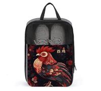Zodiac Sign Chicken Shoe Bags Foldable Breathable Portable Shoe Puches Organizer Stylish Expandable Packing Travel Shoes Bags for Sneakers Gym Luggage Closet