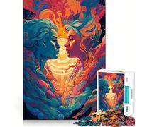 Zodiac Sign Gemini Adult Jigsaw1000 Pieces Cognitive Boost Game No Gap Tight Fitting Design Birthday Gift Brain Teaser Toy (50x75cm)