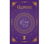 Zodiac Sign Gemini Purple Star Constellation Paperback A5 6x9 notebook journal blank lined 200 pages