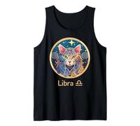 Zodiac sign Libra - Cat illustration Tank Top