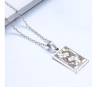 Zodiac Sign Necklace,Vintage Zodiac Necklace Pisces Silver Square Pendant Female Male Birth Star Sign Letters Astrology Horoscope Necklace Christmas Lady Gift
