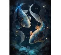 Zodiac Sign: Pisces Jigsaw Puzzle - 70 Piece Adult Puzzles | Zodiac Sign Puzzle Suitable for All Beginners Colorful Puzzles for Home Wall Decor - 8x6Inch
