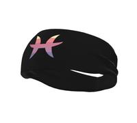 Zodiac Sign Pisces Symbol Headbands Men Women Non Slip Wicking Sports Sweatband for Gym Basketball Yoga Hairbands