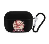 Zodiac Sign Scorpio Earphone Case PC Bluetooth Earbud Cove Headphone Cases Compatible with Airpods Pro Black-style