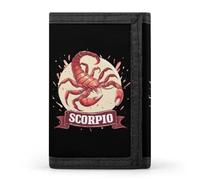 Zodiac Sign Scorpio Trifold Wallet Slim Wallets with ID Window Credit Card Pockets for Men Women