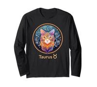 Zodiac sign Taurus - Cat illustration Long Sleeve T-Shirt