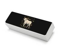 Zodiac Sign Taurus Funny Glasses Case Hard Shell Eyeglasses Case Protector with Cleaning Cloth for Women Men