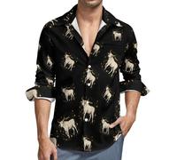 Zodiac Sign Taurus Men's Long Sleeve Button Down Shirts Casual Regular Fit Shirt with Pocket