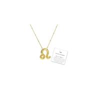 Zodiac Signs Spirit Necklace For Women, 18k Gold Plated Bubble 12 Constellation Pendant Lover Charm Gifts Jewelry, Copper, No Gemstone