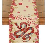 Zodiac Snake 2025 Table Runner Tablecloth Spring Festival New Year Celebration Home Decor