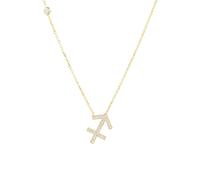 Zodiac Star Sign Pendant Necklace Gold Sagittarius Latelita White One Size
