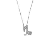 Zodiac Star Sign Pendant Necklace Silver Capricorn Latelita White One Size