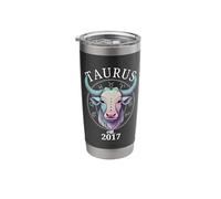 Zodiac Taurus Bull Born in 2017 Stainless Steel Insulated Tumbler