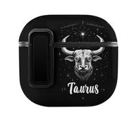 Zodiac Taurus Compatible with Airpods 4 Case PC Scratch-Resistant Drop-Proof Protective Cover with Secure Buckle