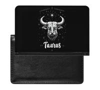 Zodiac Taurus Passport Covers with Card Slots Slim Vaccine Card Organizer Holder PU Leather Travel Wallet
