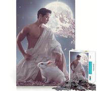Zodiac︰ The Moon Rabbit Jigsaw for Adults1000 Pieces Mind Boost Game Seamless Fit Precise Pieces Relaxing Indoor Group Activity (38x52cm)