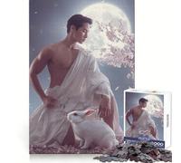 Zodiac︰ The Moon Rabbit Jigsaw Puzzle 1000 Piece for Teenagers Clear Thinking Relaxing Pastime Firm Interlock Perfect Present (38x52cm)