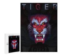 Zodiac Tiger Art Puzzle 500-Piece，Collector's Edition, Chinese Ink Painting Style for Home Display