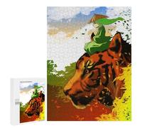 Zodiac Tiger Art Puzzle 500-Piece，Collector's Edition, Chinese Ink Painting Style for Home Display