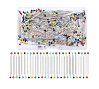 ZODKSNO 1000pcs Glass pins, 38mm Multicolor Round Head Pins Glass Straight pins with Box for Craft and Decoration