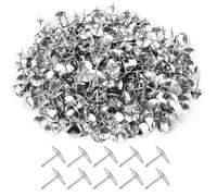 ZODKSNO 1000pcs Silver Drawing Pins, 9.5mm Metal Drawing Push Pins Brass Head Thumb Tacks for Office or DIY