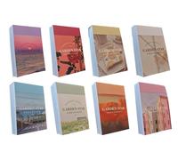 ZODKSNO 400pcs Washi Stickers Set, 8 Packs Vintage Scrapbooking Sticker Aesthetic Decorative Sticker for Photo Scrapbooking（Style B）