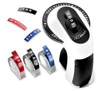 Zodzi Embossing Label Maker, Vintage Embossed Label Makers, Manual Retro Label Maker Machine for Home Kitchen Office Kids School Items, Old School Embosser with 3 Rolls 9mm 3D Labeler Waterproof Tapes