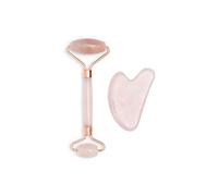 Zoe Ayla Gua Sha and Facial Roller 2-Pieces Set, Rose Quartz, 0.14001 kg