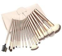 Zoe Ayla Make-Up Brush Set With Vegan Leather Storage Bag, Beige, 24 Piece