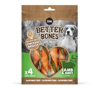 Zeus Dog Treats - Better Bones Lamb & Mint Rolls - Soft, Rawhide-Free - Pack of 4