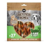 Zeus Dog Treats Better Bones Soft Chews Lamb & Mint Twists Rawhide-Free Pack of 27