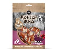 Zoe Better Bones Rawhide-Free Wrapped Dog Treats Duck&Cranberry 1x9pcs