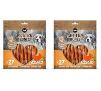Zoë Better Bones Soft Dog Treat Chews, Pouch of Rawhide-Free, Chicken-Wrapped Twist Dog Training Chews - Chicken Flavour, 1 Bag of 27 pcs (Pack of 2)