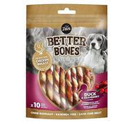 Zeus Better Bones Dog Treats Duck and Cranberry Twists - Pack of 10