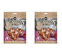 Zoë Better Bones Soft Dog Treat Chews, Pouch of Rawhide-Free, Dog Training Chews Wrapped with Chicken Breast - Duck & Cranberry Flavour, 1 Bag of 9 pcs (Pack of 2)
